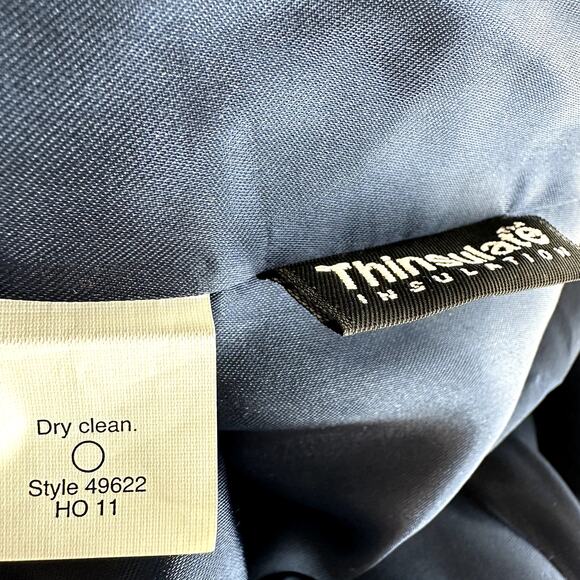 J.Crew Classic Lady Day Coat Italian Double Cloth Pocket Wool Thinsulate Blue 4 - Picture 4 of 5